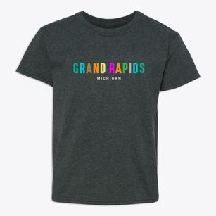 Grand Rapids Michigan Color Pop Youth T-shirt