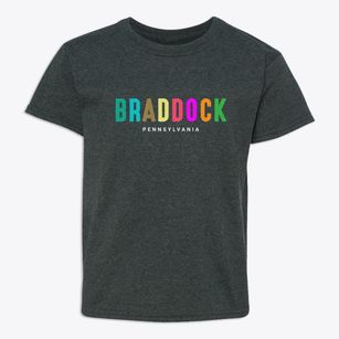 Braddock Pennsylvania Color Pop Youth T-shirt