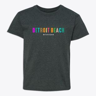 Detroit Beach Michigan Color Pop Youth T-shirt