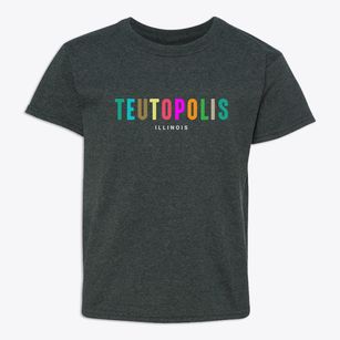 Teutopolis Illinois Color Pop Youth T-shirt