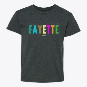 Fayette Ohio Color Pop Youth T-shirt