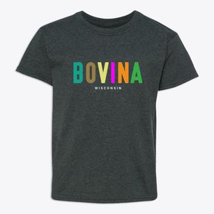 Bovina Wisconsin Color Pop Youth T-shirt
