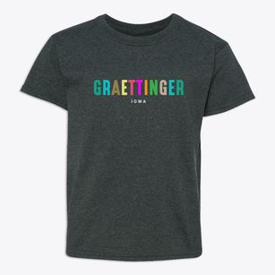 Graettinger Iowa Color Pop Youth T-shirt