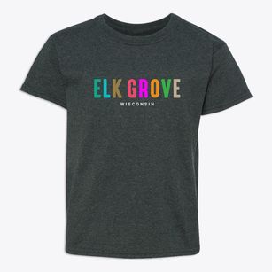 Elk Grove Wisconsin Color Pop Youth T-shirt