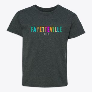 Fayetteville Ohio Color Pop Youth T-shirt