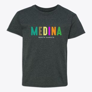 Medina North Dakota Color Pop Youth T-shirt