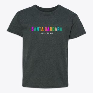 Santa Barbara California Color Pop Youth T-shirt