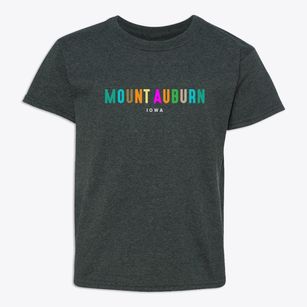 Mount Auburn Iowa Color Pop Youth T-shirt