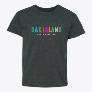 Oak Island North Carolina Color Pop Youth T-shirt