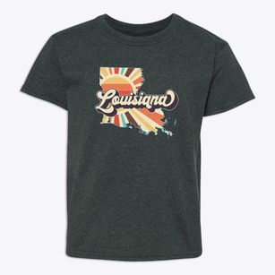  Louisiana Retro Art Youth T-shirt