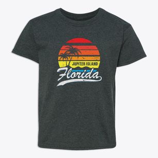 Jupiter Island Florida Palm Tree Sunset Youth T-shirt