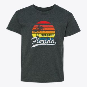 Lemon Grove Florida Palm Tree Sunset Youth T-shirt