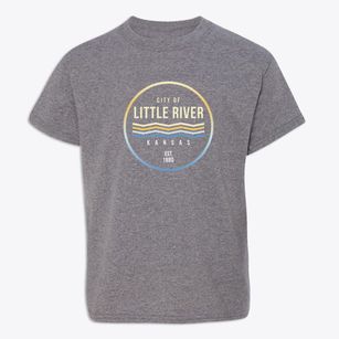 Little River Kansas Color Fade Youth T-shirt