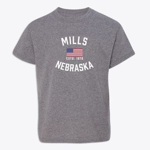 Mills Nebraska Patriot Youth T-shirt
