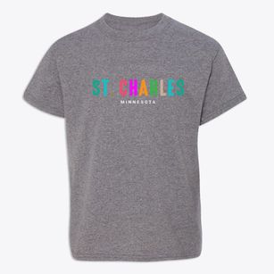 St. Charles Minnesota Color Pop Youth T-shirt