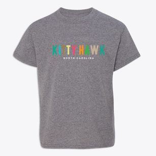 Kitty Hawk North Carolina Color Pop Youth T-shirt