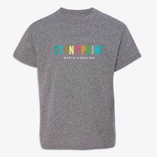 Stony Point North Carolina Color Pop Youth T-shirt