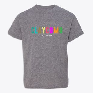 Claycomo Missouri Color Pop Youth T-shirt