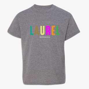 Laurel Nebraska Color Pop Youth T-shirt