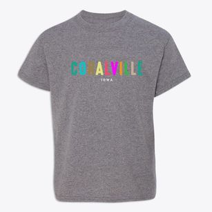 Coralville Iowa Color Pop Youth T-shirt