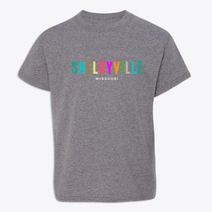 Shelbyville Missouri Color Pop Youth T-shirt