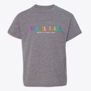 Caswell Beach North Carolina Color Pop Youth T-shirt