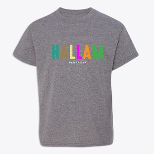 Hallam Nebraska Color Pop Youth T-shirt