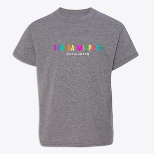 Snoqualmie Pass Washington Color Pop Youth T-shirt