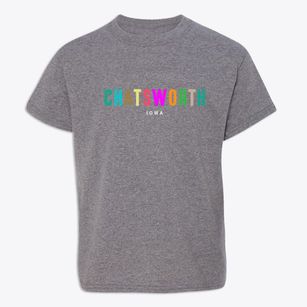 Chatsworth Iowa Color Pop Youth T-shirt