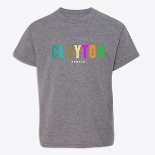 Clayton Kansas Color Pop Youth T-shirt