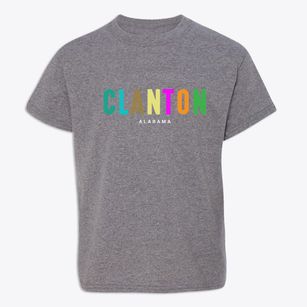 Clanton Alabama Color Pop Youth T-shirt