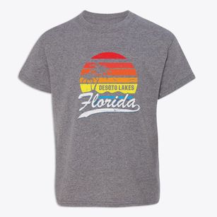 Desoto Lakes Florida Palm Tree Sunset Youth T-shirt