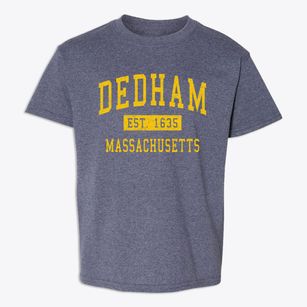 Dedham Massachusetts Classic Established Youth T-shirt