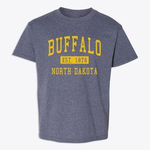 Buffalo North Dakota Classic Established Youth T-shirt