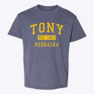 Tony Nebraska Classic Established Youth T-shirt
