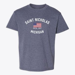 Saint Nicholas Michigan Patriot Youth T-shirt