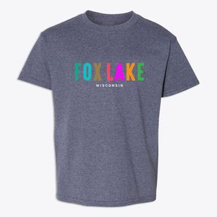 Fox Lake Wisconsin Color Pop Youth T-shirt