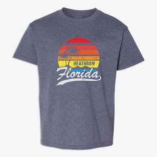 Heathrow Florida Palm Tree Sunset Youth T-shirt