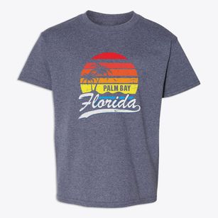 Palm Bay Florida Palm Tree Sunset Youth T-shirt