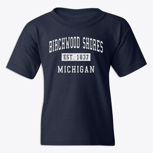Birchwood Shores Michigan Classic Established Youth T-shirt