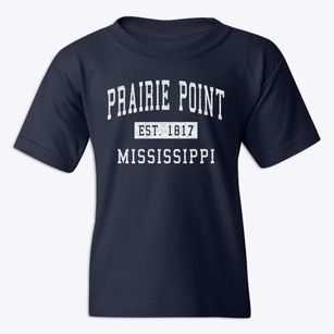 Prairie Point Mississippi Classic Established Youth T-shirt