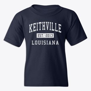 Keithville Louisiana Classic Established Youth T-shirt