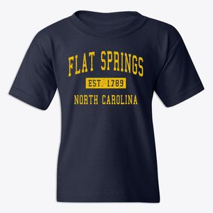 Flat Springs North Carolina Classic Established Youth T-shirt