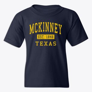 Mckinney Texas Classic Established Youth T-shirt