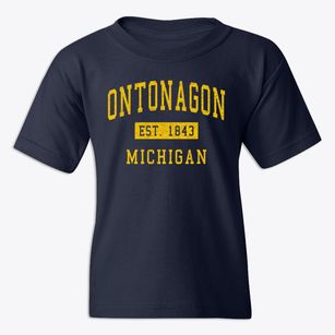 Ontonagon Michigan Classic Established Youth T-shirt