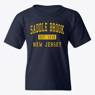 Saddle Brook New Jersey Classic Established Youth T-shirt