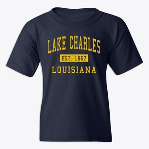 Lake Charles Louisiana Classic Established Youth T-shirt