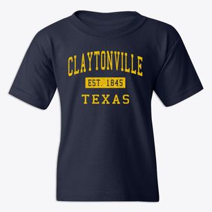 Claytonville Texas Classic Established Youth T-shirt