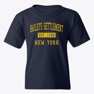 Baileys Settlement New York Classic Established Youth T-shirt