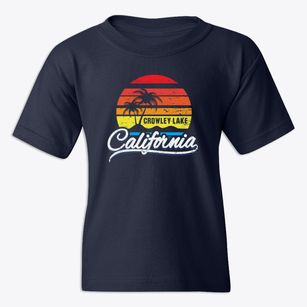 Crowley Lake California Palm Tree Sunset Youth T-shirt